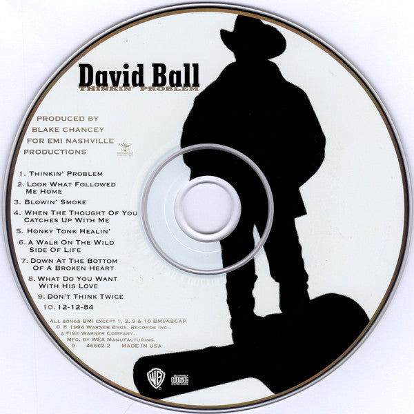 David Ball (3) : Thinkin' Problem (CD, Album, RP)