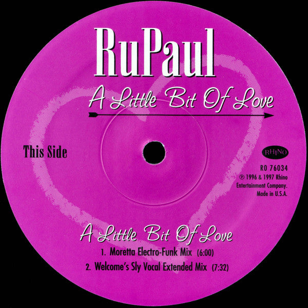 RuPaul : A Little Bit Of Love (12", Single)