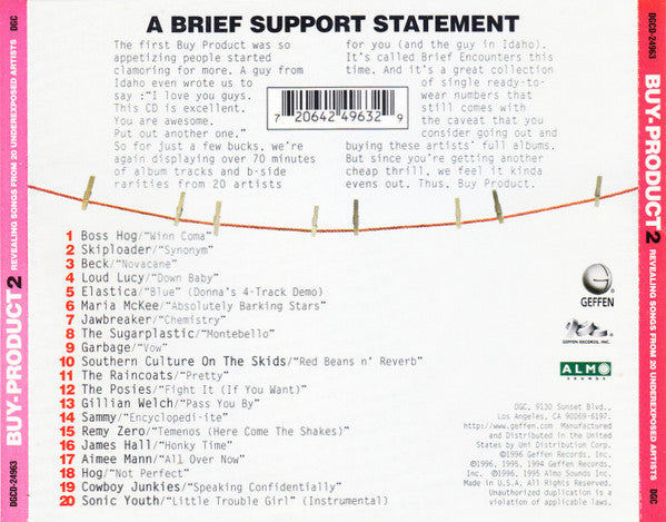 Various : Buy-Product 2: Brief Encounters - Revealing Songs From 20 Underexposed Artists (CD, Comp, Smplr)