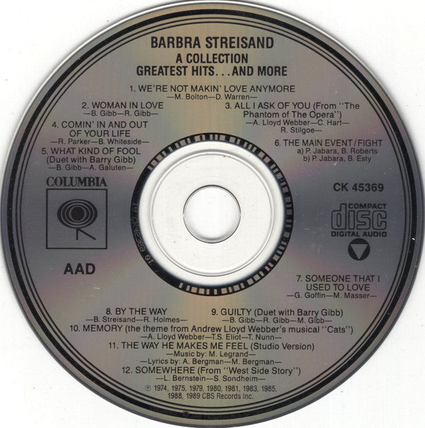 Barbra Streisand : A Collection Greatest Hits...And More (CD, Comp)