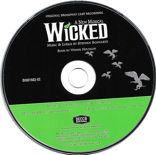 Stephen Schwartz : Wicked (Original Broadway Cast Recording) (CD, Album, RP)