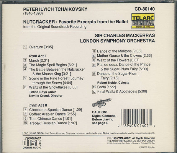 Tchaikovsky* - Sir Charles Mackerras, London Symphony Orchestra : Nutcracker • Favorite Excerpts From The Original Soundtrack Recording (CD, Album)