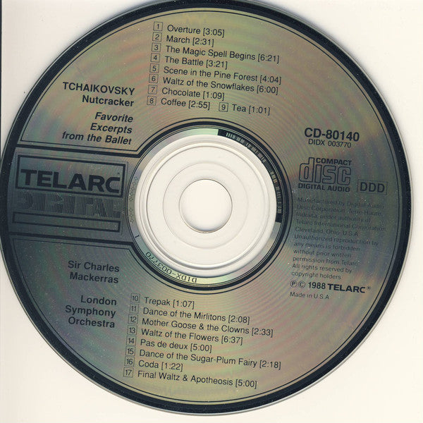 Tchaikovsky* - Sir Charles Mackerras, London Symphony Orchestra : Nutcracker • Favorite Excerpts From The Original Soundtrack Recording (CD, Album)