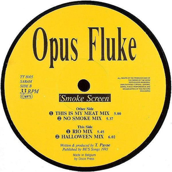 Opus Fluke : Smoke Screen (12")