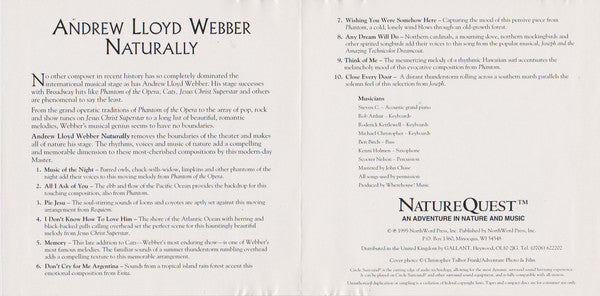 Various : Andrew Lloyd Webber Naturally (CD, Album)