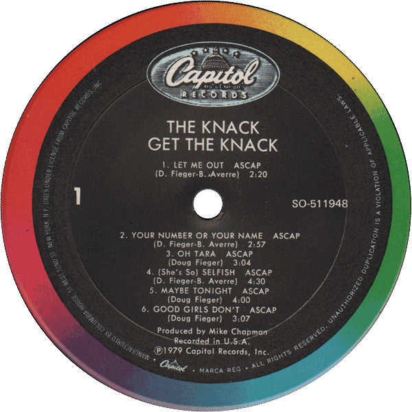 The Knack (3) : Get The Knack (LP, Album, Club, Ter)