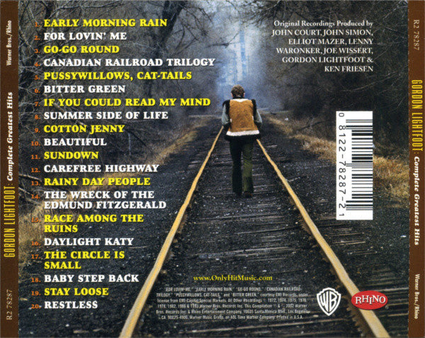Gordon Lightfoot : Complete Greatest Hits (CD, Comp, RE, RM)