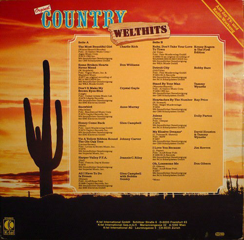 Various : Original Country Welthits (LP, Comp)