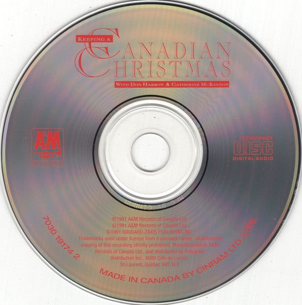 Don Harron & Catherine McKinnon : Keeping A Canadian Christmas (CD, Comp)