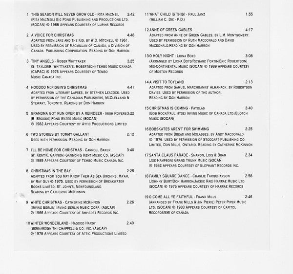 Don Harron & Catherine McKinnon : Keeping A Canadian Christmas (CD, Comp)