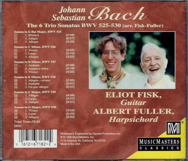 J.S. Bach*, Eliot Fisk, Albert Fuller : The 6 Trio Sonatas BWV 525-530 (CD)