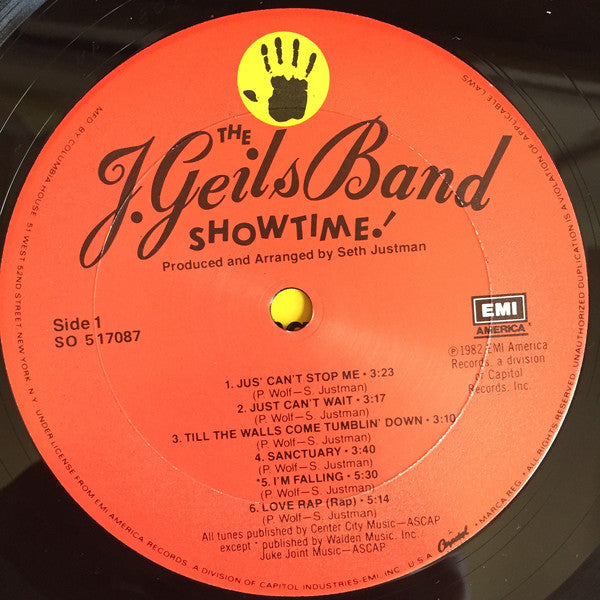 The J. Geils Band : Showtime! (LP, Album, Club, Pit)