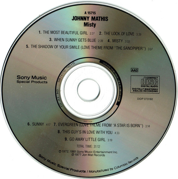 Johnny Mathis : Misty (CD, Comp, RE)