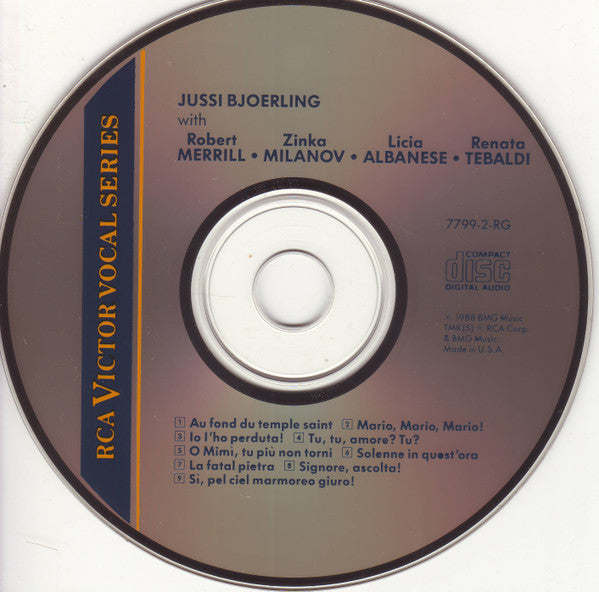 Jussi Bjoerling* with Robert Merrill, Zinka Milanov, Licia Albanese, Renata Tebaldi : “The Pearl Fishers” Duet ∙ “Les Pêcheurs De Perles” Duo (Plus Duets And Scenes By Puccini And Verdi) (CD, Comp, Mono, RM)