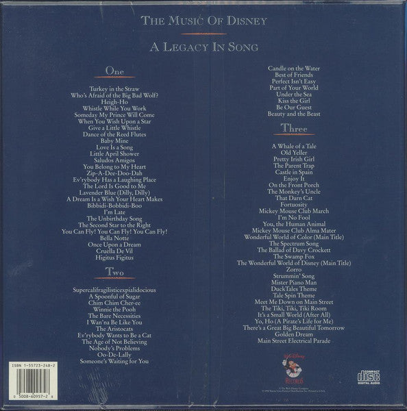 Various : The Music Of Disney - A Legacy In Song (3xCD, Comp, RM + Box)