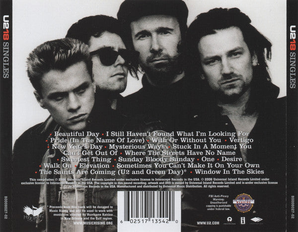 U2 : U218 Singles (CD, Comp, RE)