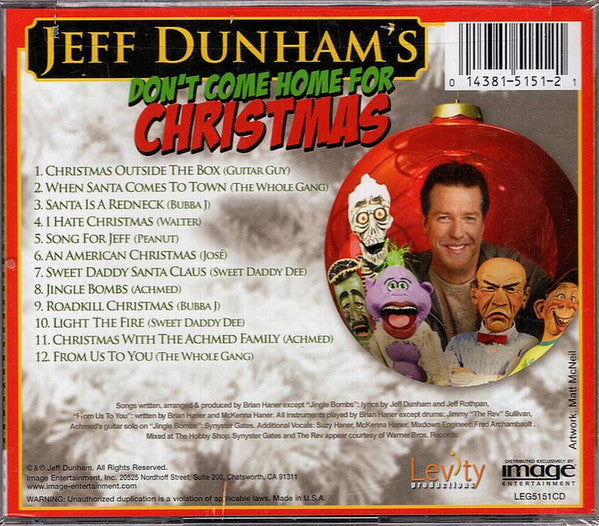 Jeff Dunham : Jeff Dunham's Don't Come Home For Christmas (CD, Album)