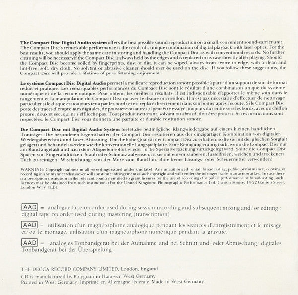 Falla* - Ernest Ansermet, L'Orchestre De La Suisse Romande : The Three-Cornered Hat, La Vida Breve-Interlude & Dance (CD, Album, RE)