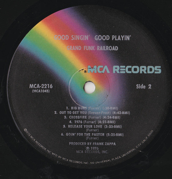 Grand Funk Railroad : Good Singin' Good Playin' (LP, Album, Pin)