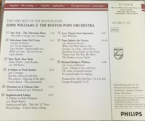 John Williams (4) & Boston Pops* : The Very Best Of The Boston Pops (CD, Comp, Club)