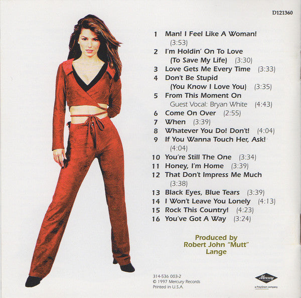 Shania Twain : Come On Over (CD, Album, Club, RE)