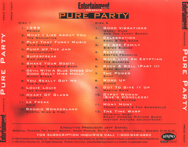 Various : Pure Party (2xCD, Comp, Promo)