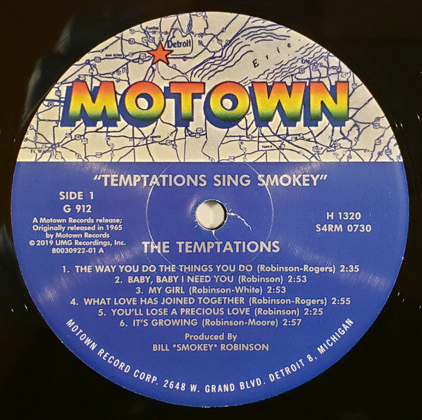 The Temptations : The Temptations Sing Smokey (LP, Album, Mono, Ltd, RE, RM)