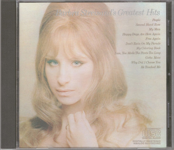 Barbra Streisand : Barbra Streisand's Greatest Hits (CD, Comp, Club, RE)