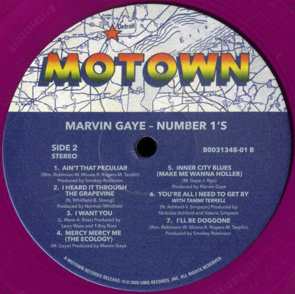 Marvin Gaye : Number 1's (LP, Comp, Ltd, RE, Pur)