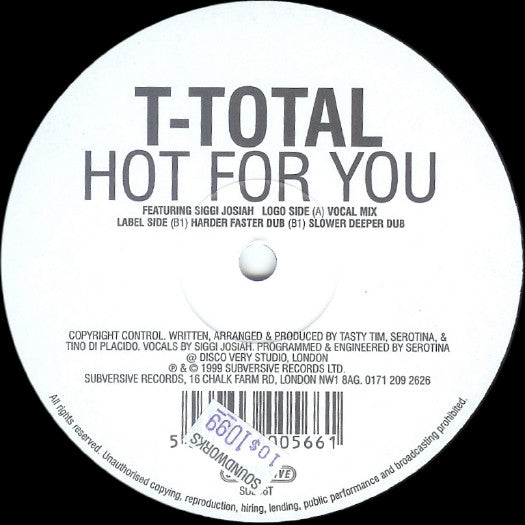 T-Total Featuring Siggi Josiah : Hot For You (12")