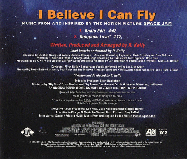 R. Kelly : I Believe I Can Fly (CD, Single)