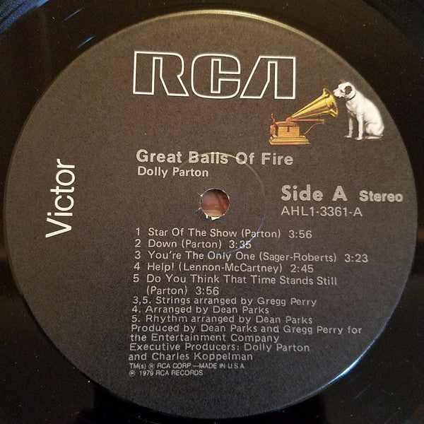 Dolly Parton : Great Balls Of Fire (LP, Album, Ind)