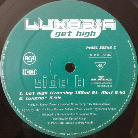 Luxoria : Get High (12", Maxi)