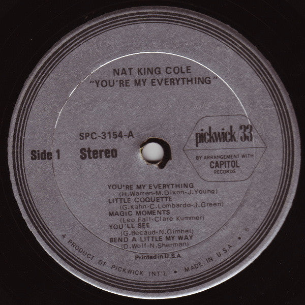 Nat King Cole : You're My Everything (LP, Comp)