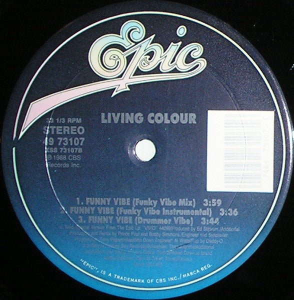 Living Colour : Funny Vibe (12", Single)