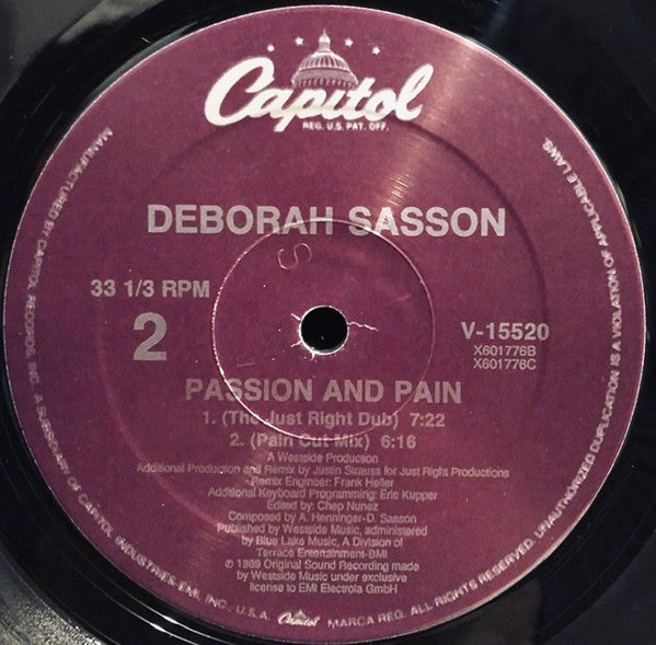 Deborah Sasson : Passion And Pain (12")