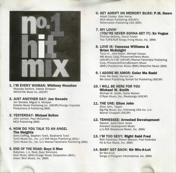 Buy Various : No.1 Hit Mix (CD, Comp, Club, SRC) Online for a