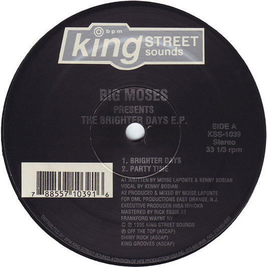 Big Moses : The Brighter Days E.P. (12", EP)