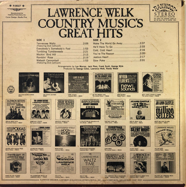 Lawrence Welk : Country Music's Great Hits (LP, Album, RE, Mon)