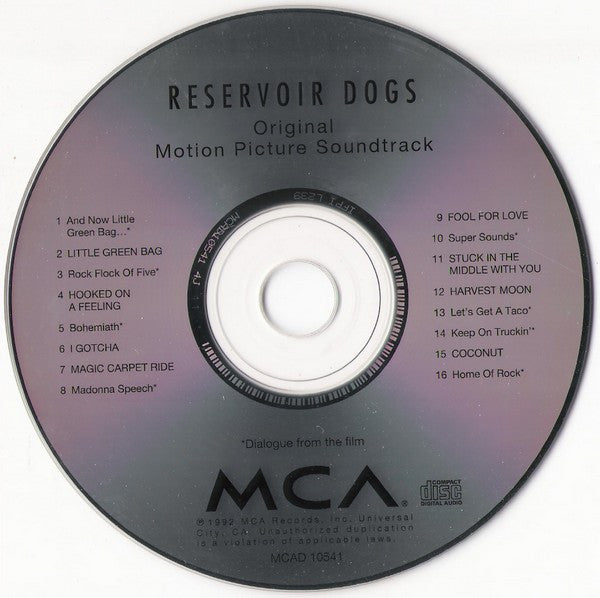 Various : Reservoir Dogs (Original Motion Picture Soundtrack) (CD, Comp, RE)