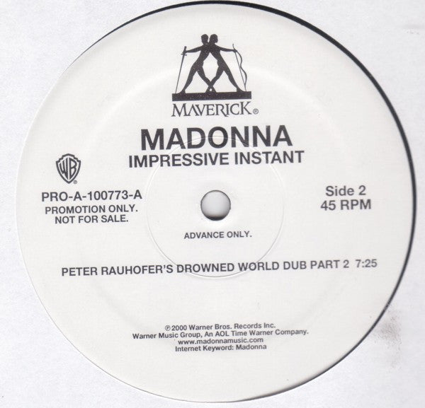 Madonna : Impressive Instant (12", Advance, Promo)