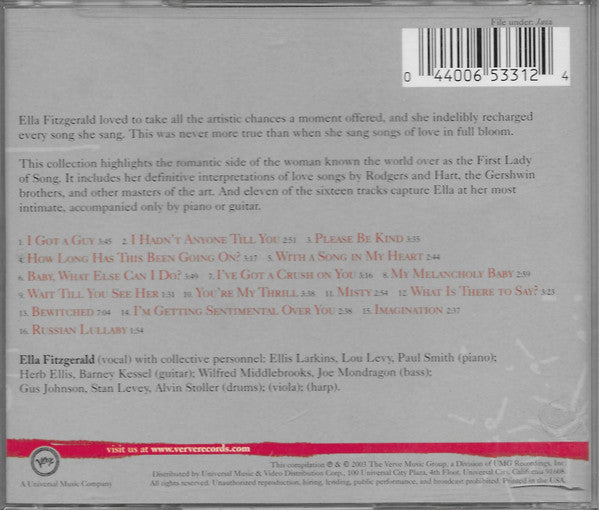 Ella Fitzgerald : Ella For Lovers (CD, Comp)