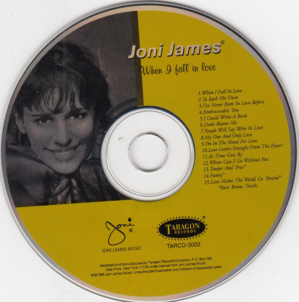 Joni James : When I Fall In Love (CD, Album, RE)