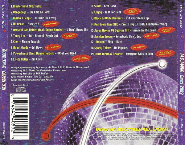 MC Mario : Dance 2002 (CD, Comp, Mixed)