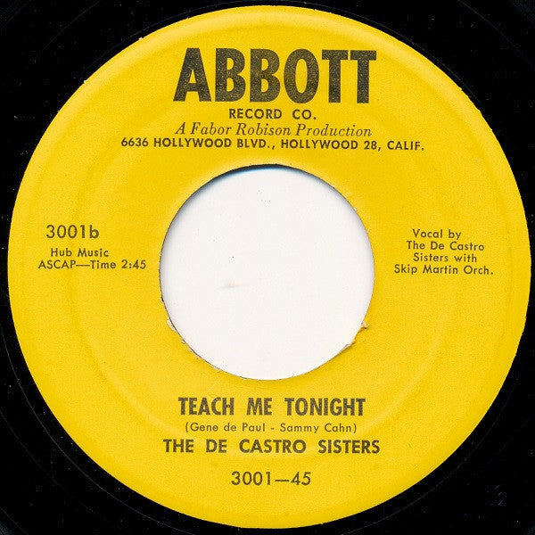 The De Castro Sisters : It's Love / Teach Me Tonight (7")