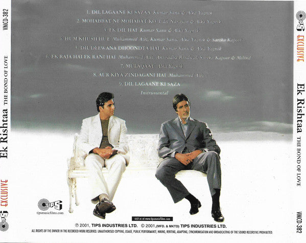 Nadeem Shravan, Sameer : Ek Rishtaa - The Bond Of Love (CD, Album)