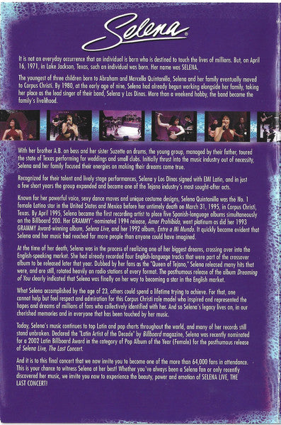 Selena : Live The Last Concert (DVD-V)