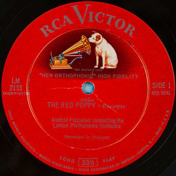 Glière* / Ippolitov-Ivanov*, Anatole Fistoulari, London Philharmonic Orchestra : The Red Poppy-Ballet Suite / Caucasian Sketches (LP, Mono, RP)