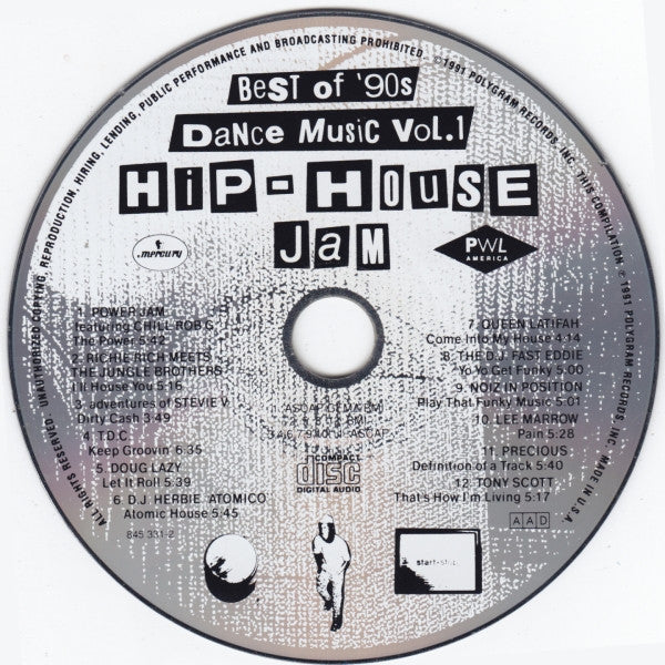 Various : Best Of '90s Dance Music Vol. 1 (Hip-House Jam) (CD, Comp)