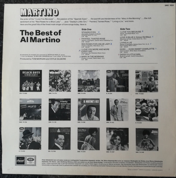 Al Martino : The Best Of Al Martino (LP, Comp)